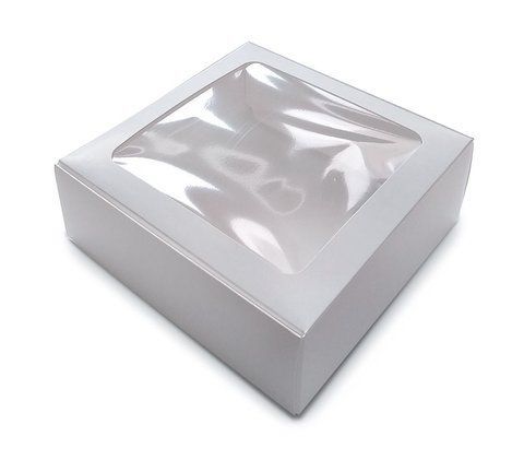 Cutie alba pentru cofetarie 150x150x50 mm (50 buc) 01-0871 foto